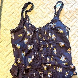 Abercrombie corset floral tank